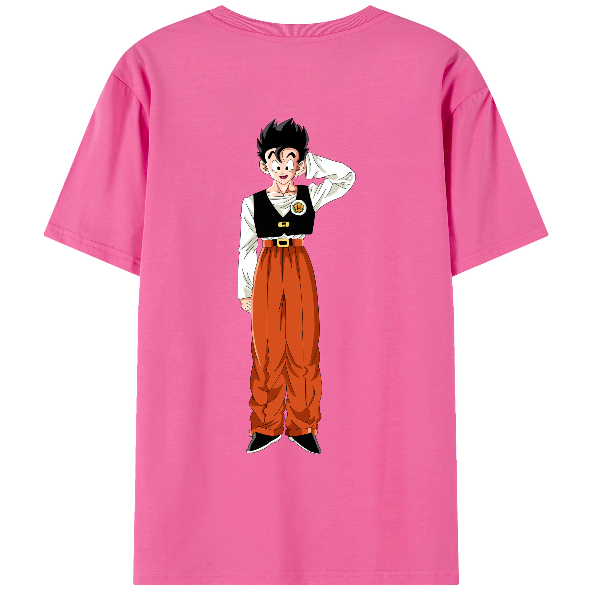（画像用） ドラゴンボール 孫 悟飯（そんごはん）DRAGON BALL Son Gohan レディース半袖Tシャツ(バックプリント)